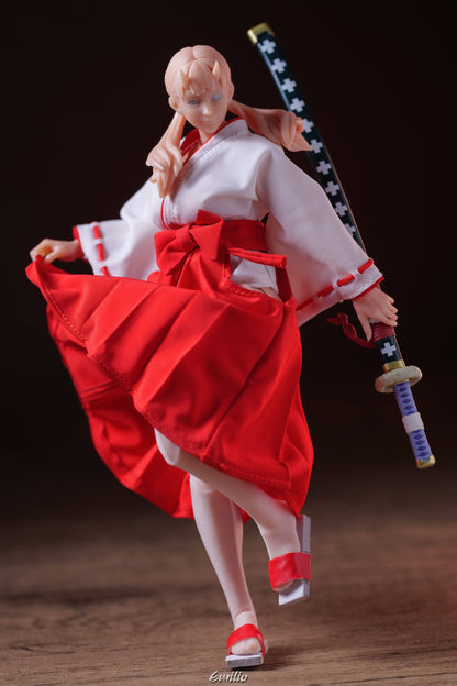 Custom 1/12 Clothing for Cowl Product Oni Girl Kimono