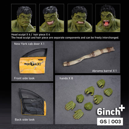 (Pre-Order) 6inch Plus Green Golem GS003 1/12 Hulk Action Figure