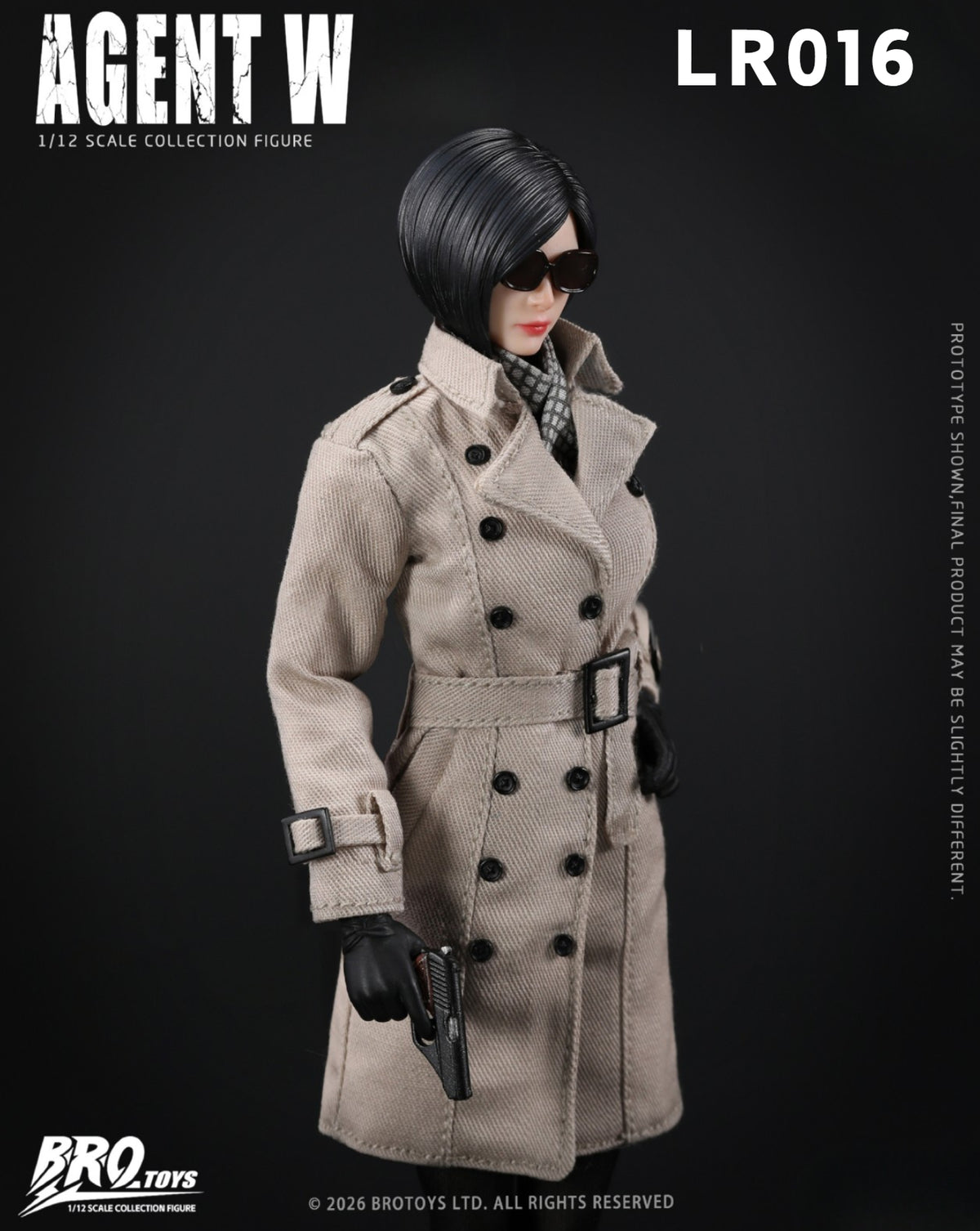 (Pre-Order) Brotoys 1/12 Agent W LR016 action figure with bonus and office DLC diorama