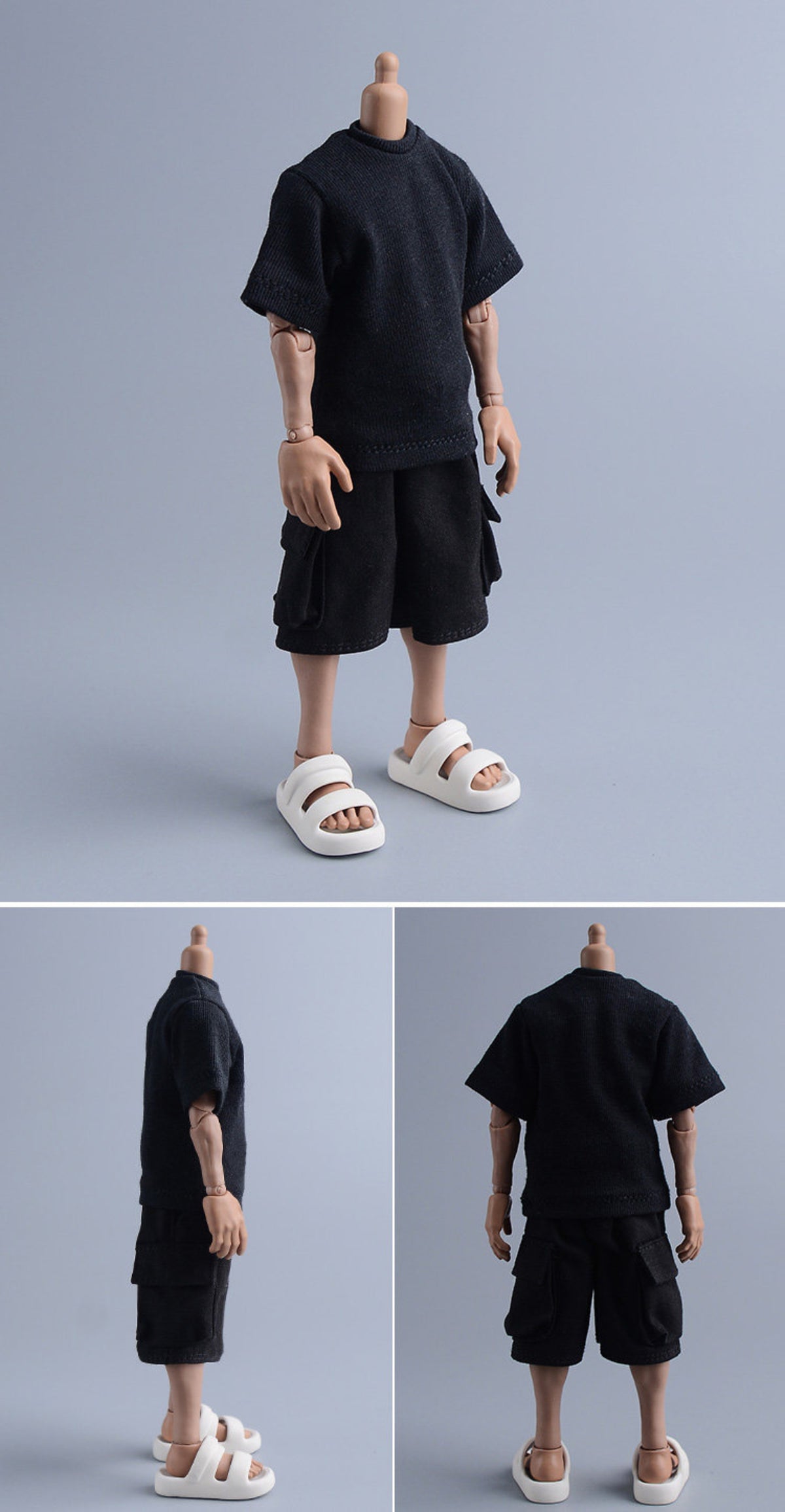 Custom 1/12 Clothing Accessories Slippers for 1/12 Scale Action Figure