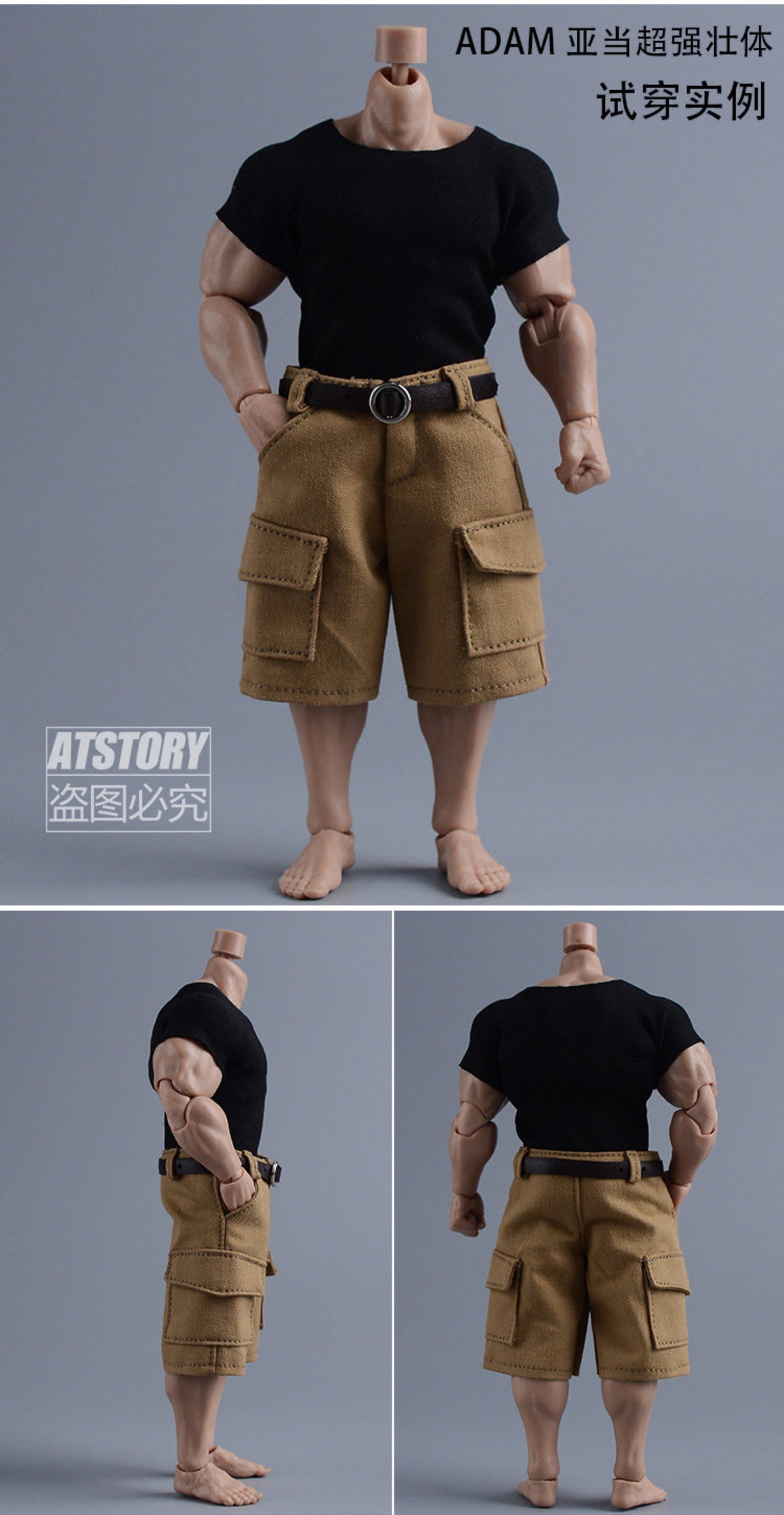 Custom 1/12 Clothing Accessories Slim Fit Top for 1/12 Scale Strong Body