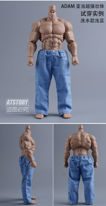 Custom 1/12 Clothing Accessories Jeans for 1/12 Scale Strong Body