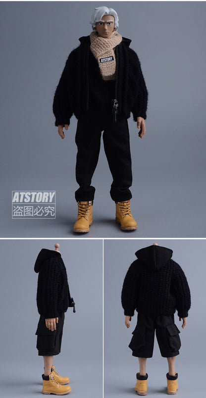 Custom 1/12 Clothing Accessories Knitted Cardigan for 1/12 scale action figures