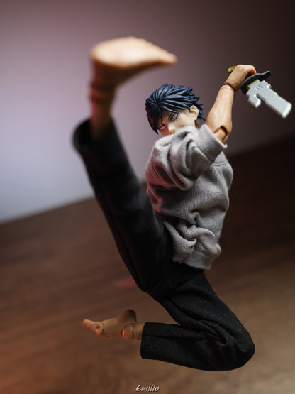 Custom 1/12 Clothing for Jujutsu Kaisen Toji Fushiguro (Romankey / VToys Body)