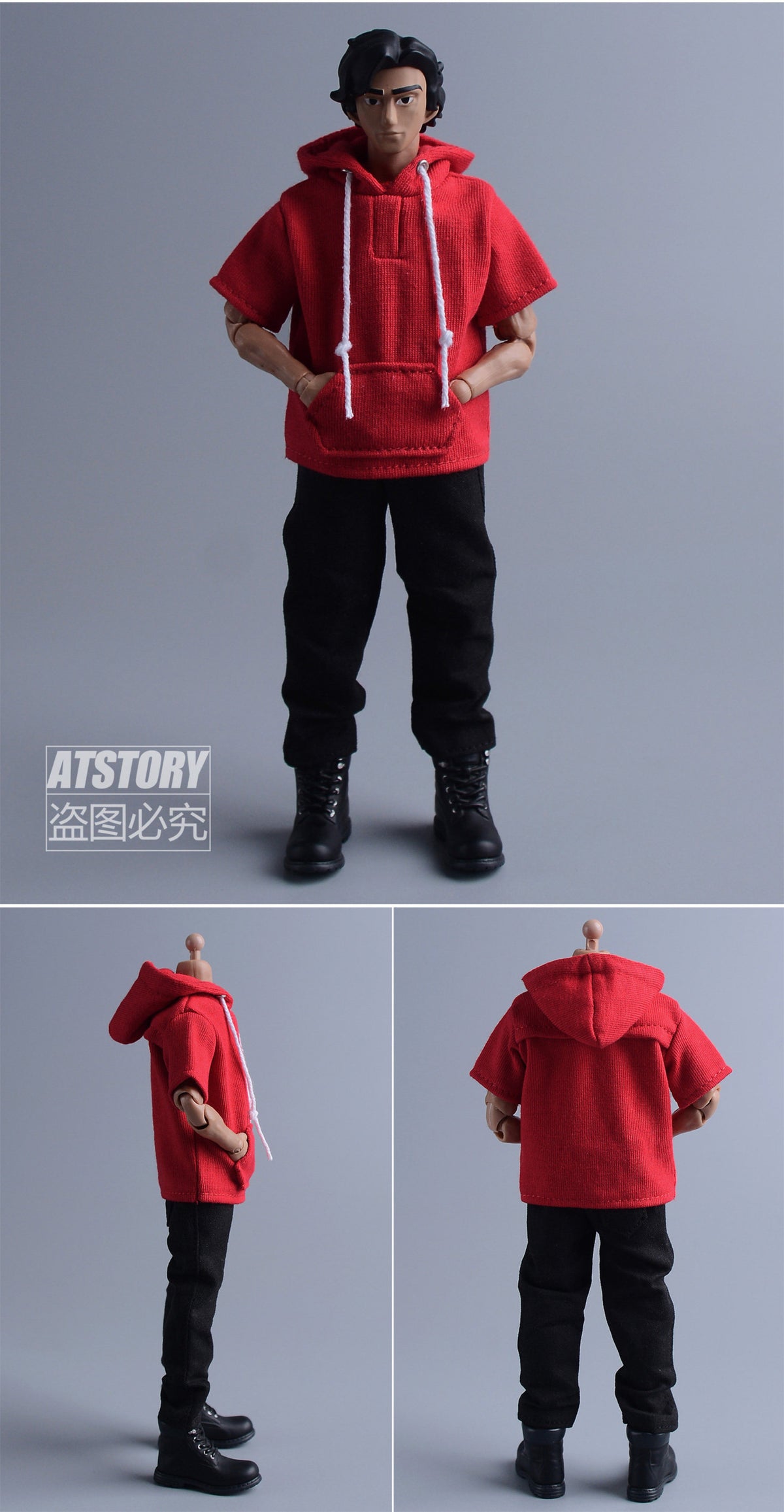 Custom 1/12 Clothing Accessories Top for 1/12 Scale Action Figure