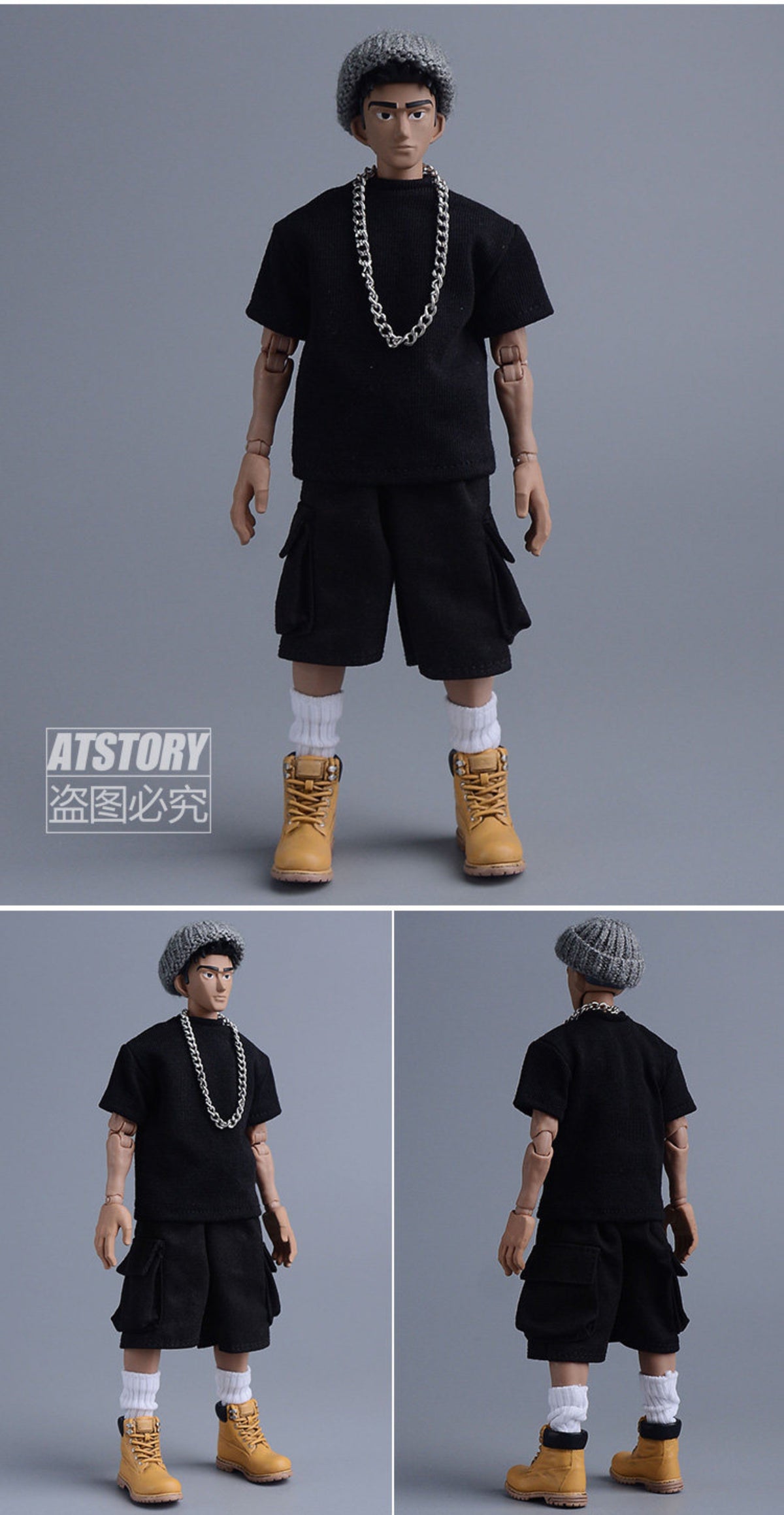 Custom 1/12 Clothing Accessories Slouchy Beanie for 1/12 scale action figures