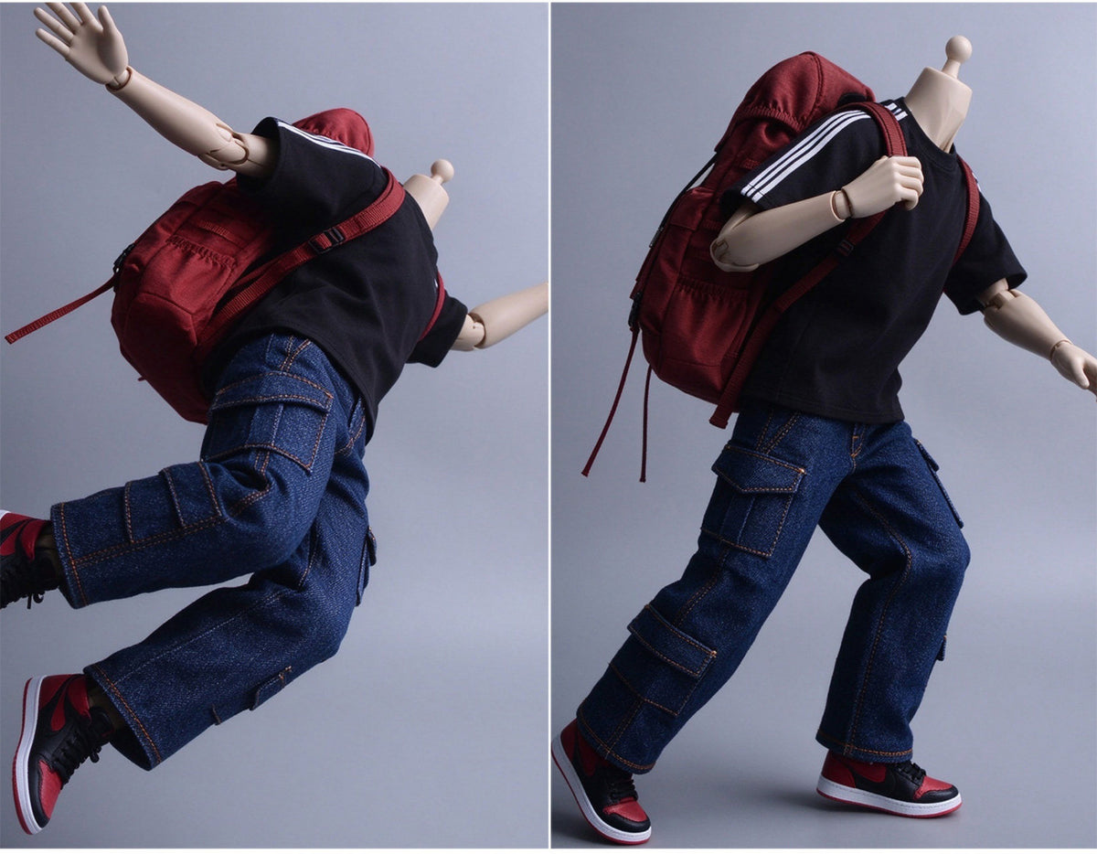 Custom 1/12 Clothing Accessories Backpack for 1/12 Scale Action Figure
