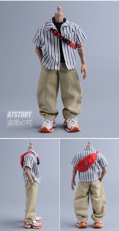 Custom 1/12 Clothing Accessories Pants for 1/12 Scale Action Figure