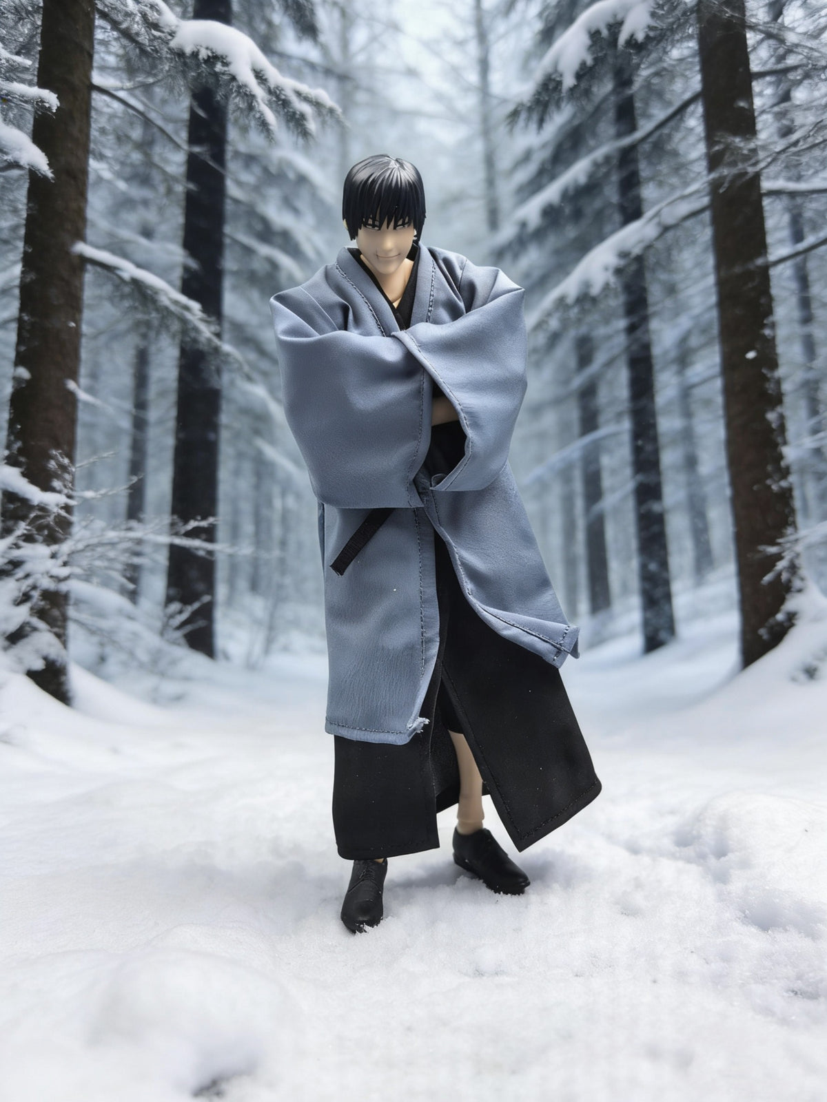 Custom 1/12 Haori Clothing for Jujutsu Kaisen Toji Fushiguro (Romankey / VToys Body)