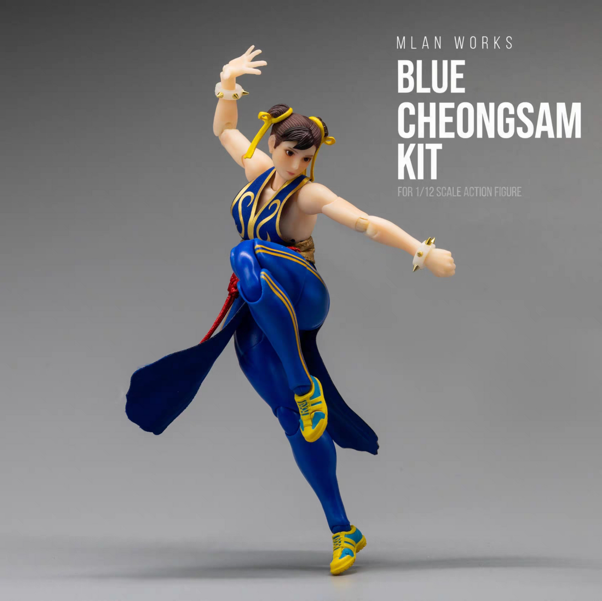 Custom 1/12 Clothing for Whale Studio Fighting Girl Chun Li