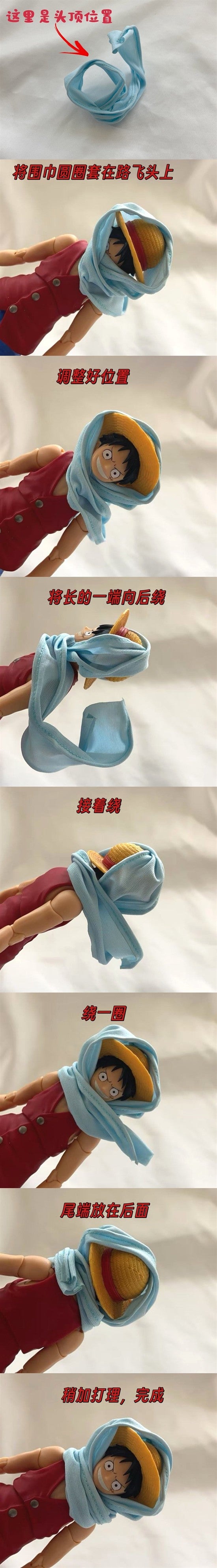 Custom 1/12 Clothing Accessories Clothes for S.H.Figuarts Luffy Alabasta Arc