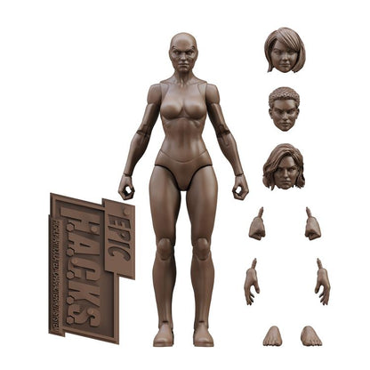 (Pre-Order) BFS Epic H.A.C.K.S. Blanks Coffee Brown Female 1/12 Scale Action Figure