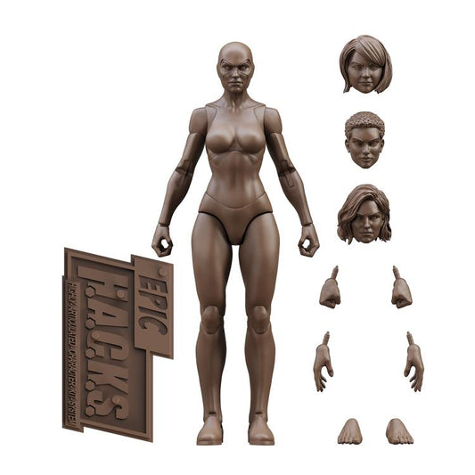 (Pre-Order) BFS Epic H.A.C.K.S. Blanks Coffee Brown Female 1/12 Scale Action Figure