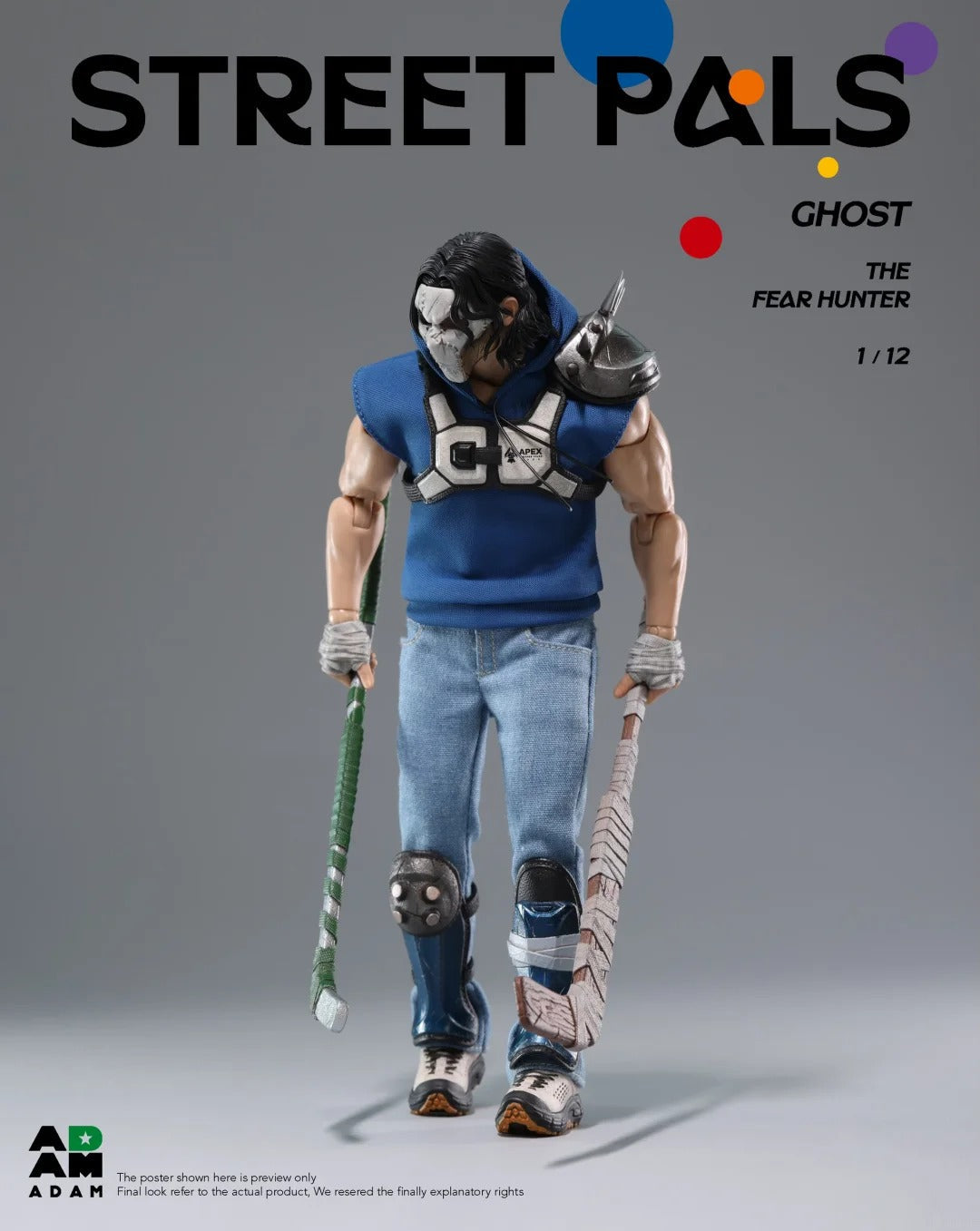 (Pre-Order) ADAM 1/12 Street Pals "Fear Hunter" Ghost Action figure