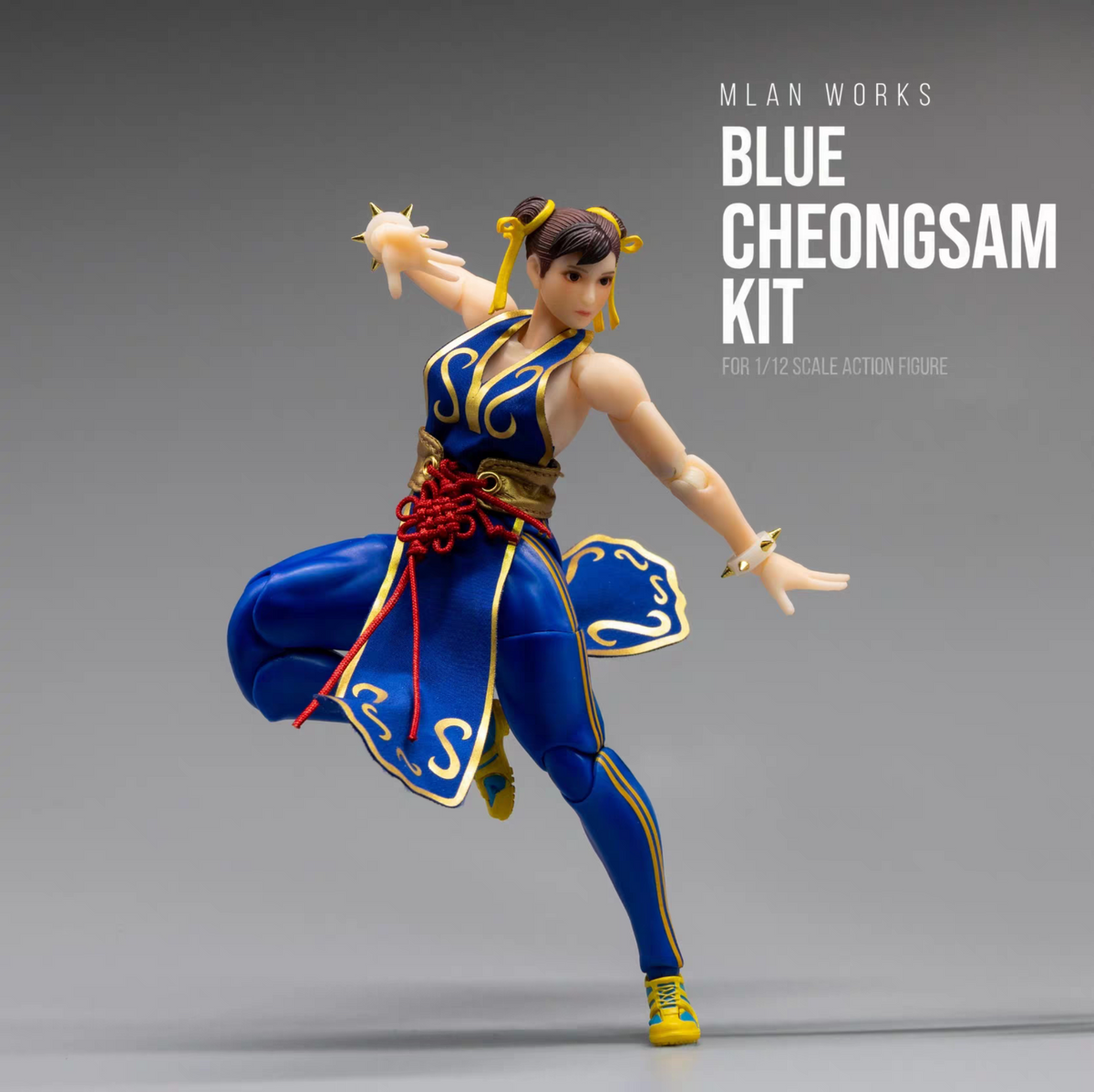 Custom 1/12 Clothing for Whale Studio Fighting Girl Chun Li