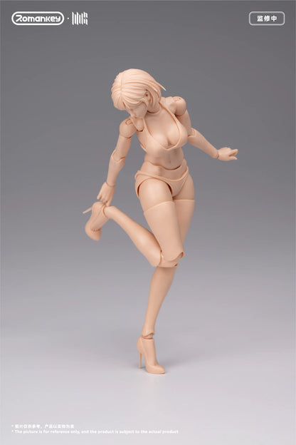 (Pre-Order) Romankey 1/12 Mia UMS004 female body action figure Unpainted and Ex Painted