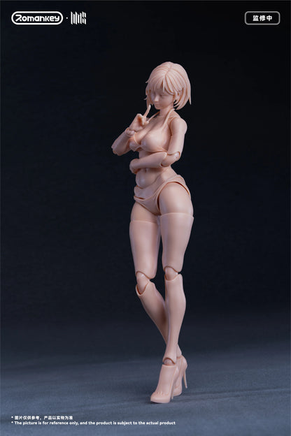 (Pre-Order) Romankey 1/12 Mia UMS004 female body action figure Unpainted and Ex Painted
