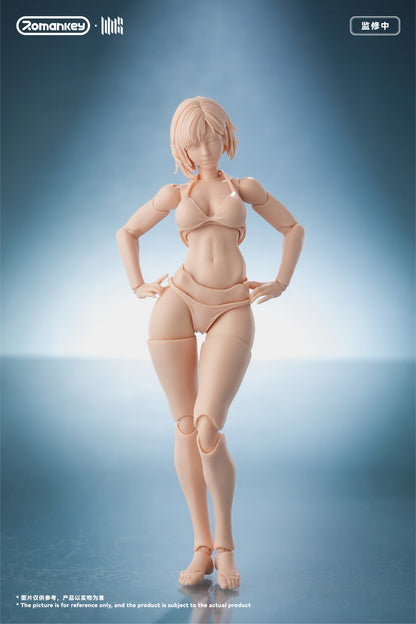 (Pre-Order) Romankey 1/12 Mia UMS004 female body action figure Unpainted and Ex Painted