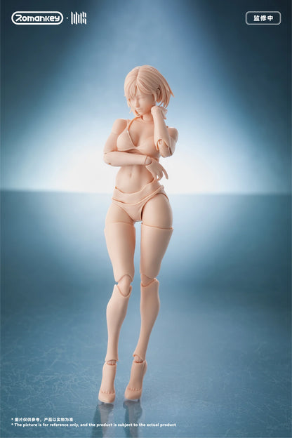 (Pre-Order) Romankey 1/12 Mia UMS004 female body action figure Unpainted and Ex Painted