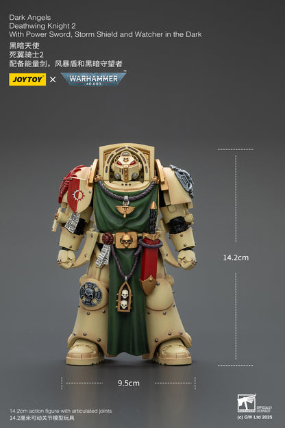 (Pre-Order) Warhammer 40k Dark Angels Deathwing Knight 2 With Power Sword, Storm Shield and Watcher in the Dark