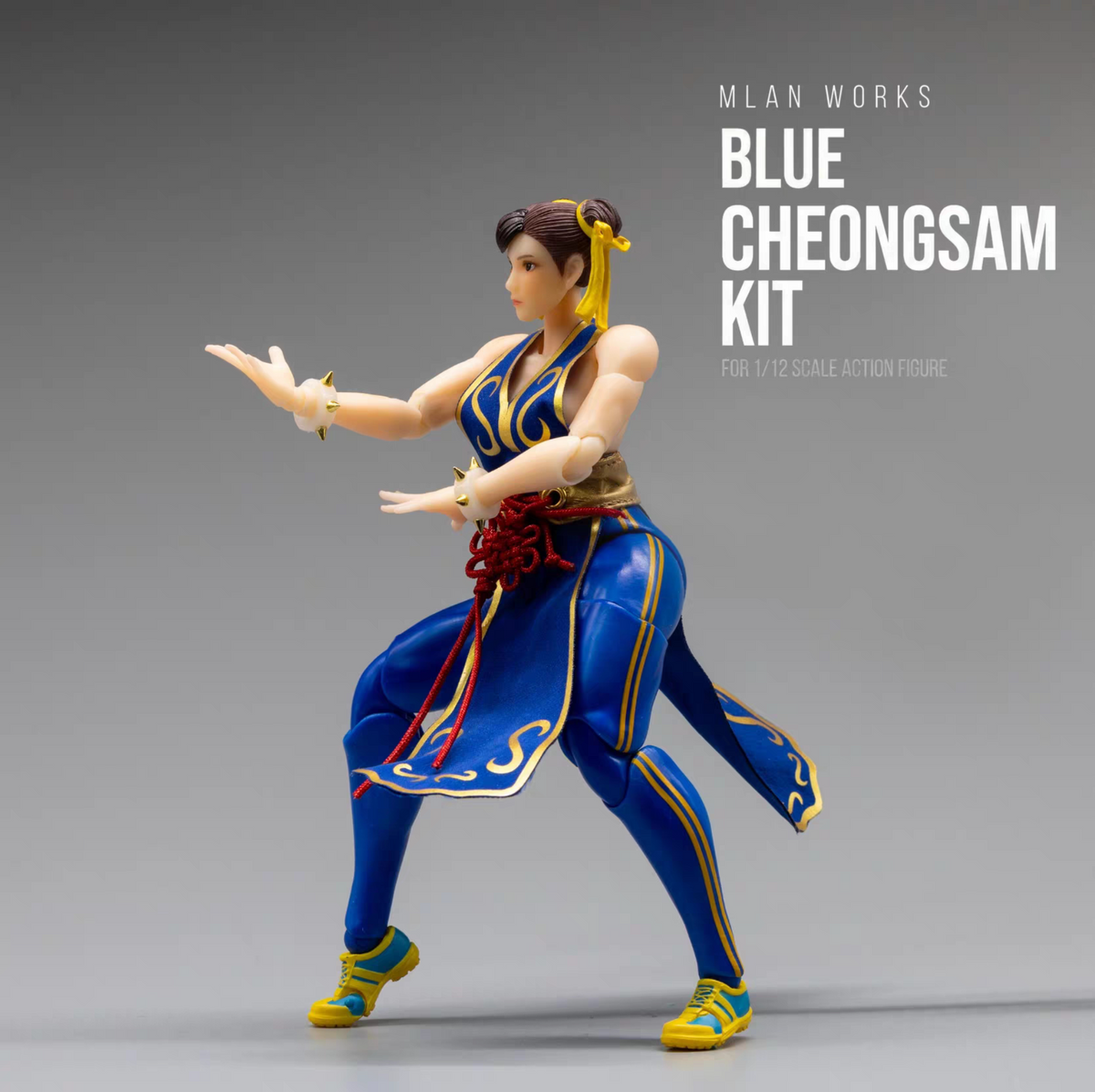 Custom 1/12 Clothing for Whale Studio Fighting Girl Chun Li