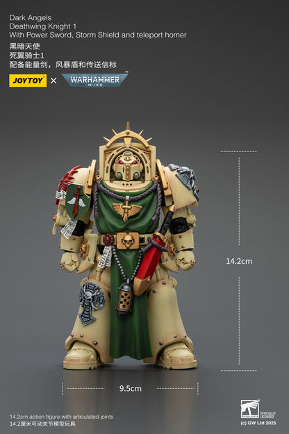 (Pre-Order) Warhammer 40k Dark Angels Deathwing Knight 1 With Power Sword, Storm Shield and teleport homer