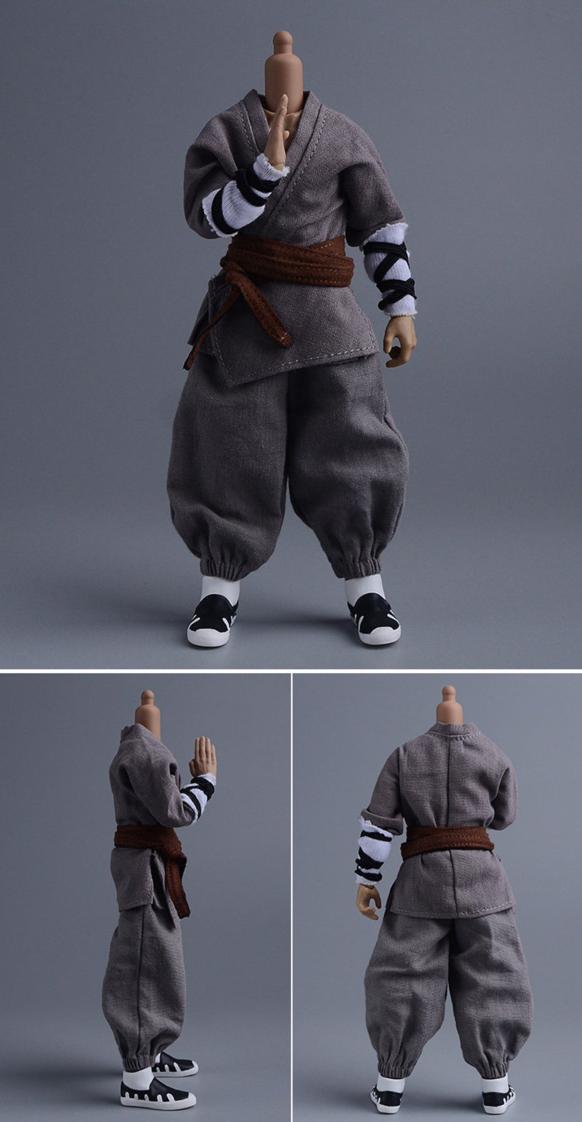 Custom 1/12 Clothing Accessories Kong Fu Shoes for 1/12 scale action figures