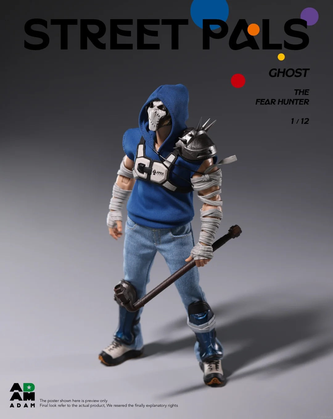 (Pre-Order) ADAM 1/12 Street Pals "Fear Hunter" Ghost Action figure