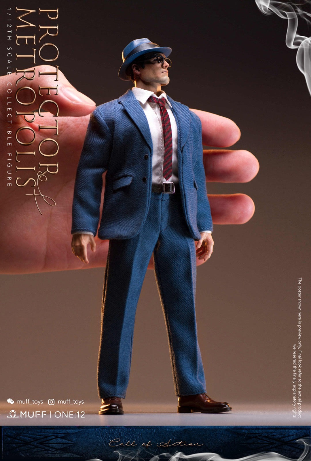 (Pre-Owned) Muff Toys (MF05) 1/12 Scale Protector of Metropolis Figure