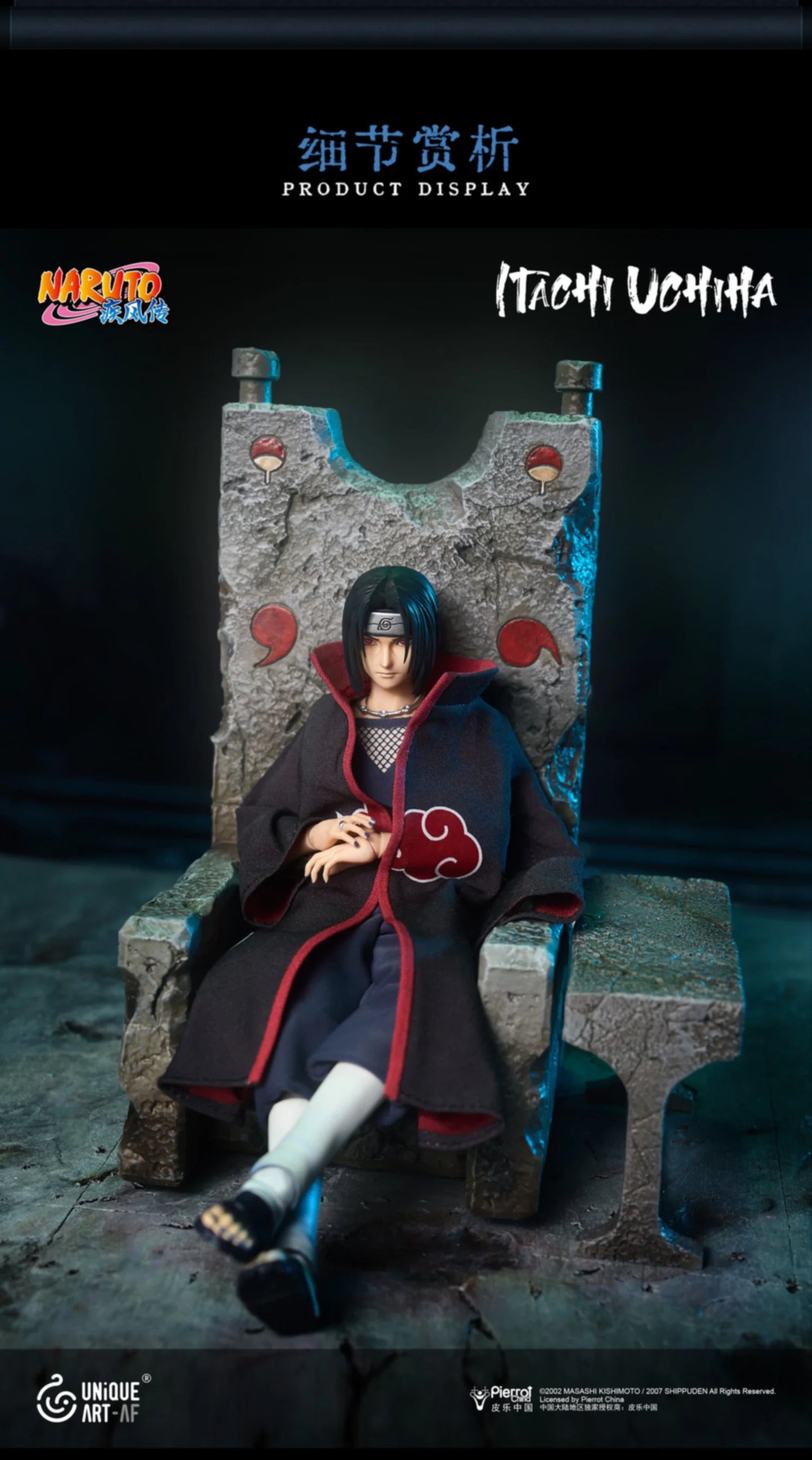 (Pre-Order) Unique Art 1/12 Official Licensed Naruto Itachi Uchiha action figure