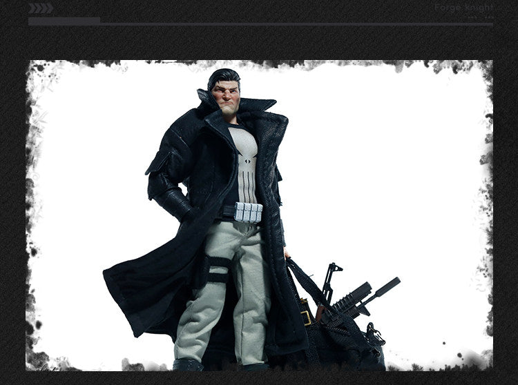 Custom 1/12 Clothing Accessories for Punisher Coat