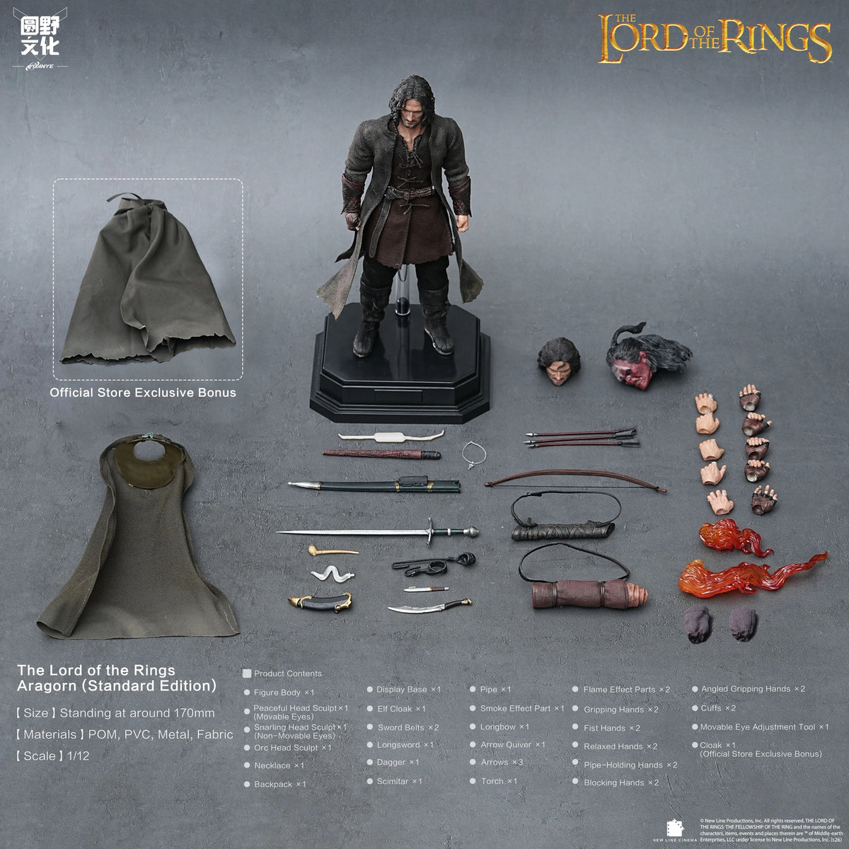 (Pre-Order) NOTTAA XTREME x YuanYe - 1/12 The Lord of the Rings - Aragorn (Standard Edition) Action Figure
