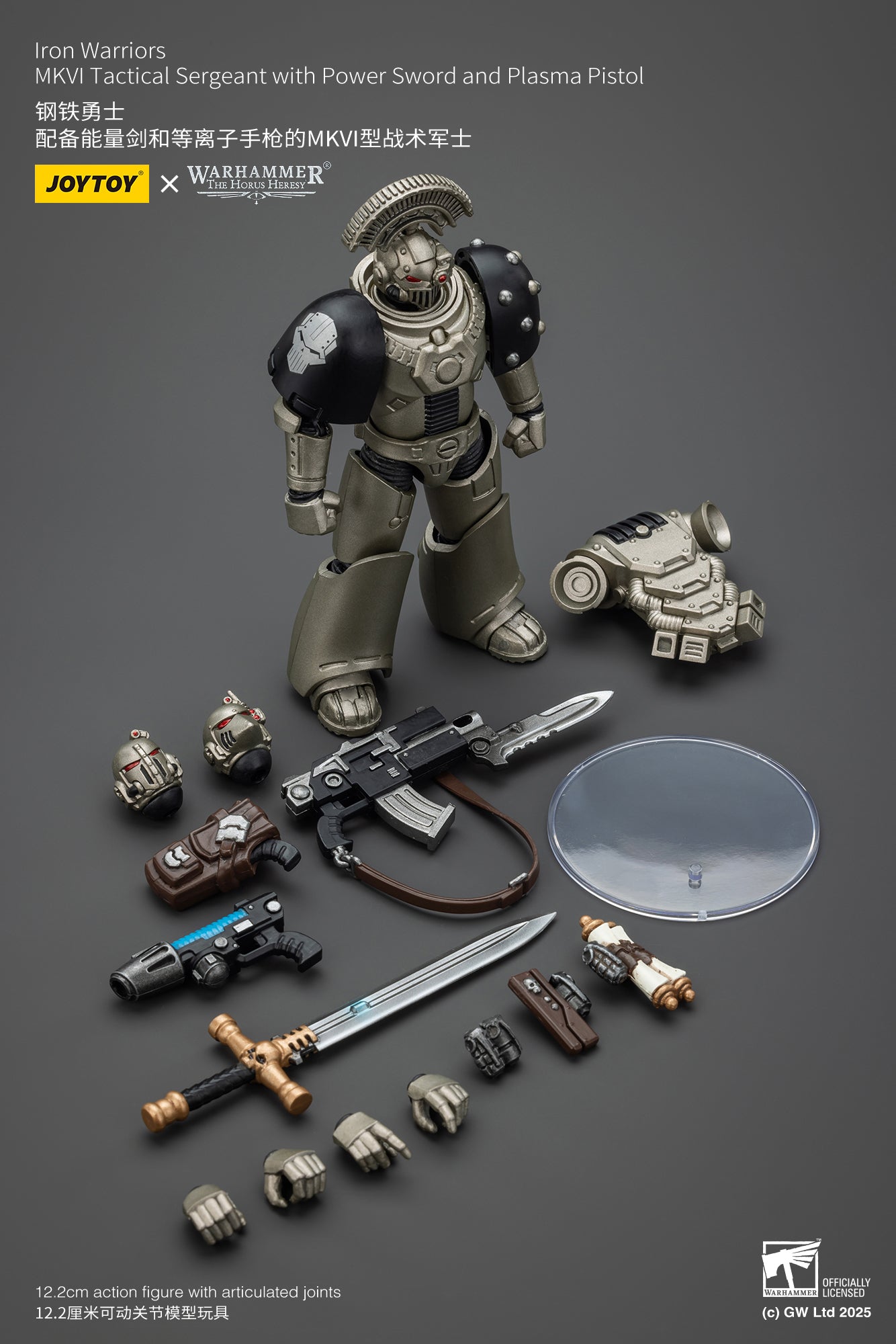 (Pre-Order) Warhammer The Horus Heresy Iron Warriors MKVI Tactical Sergeant with Power Sword and Plasma Pistol