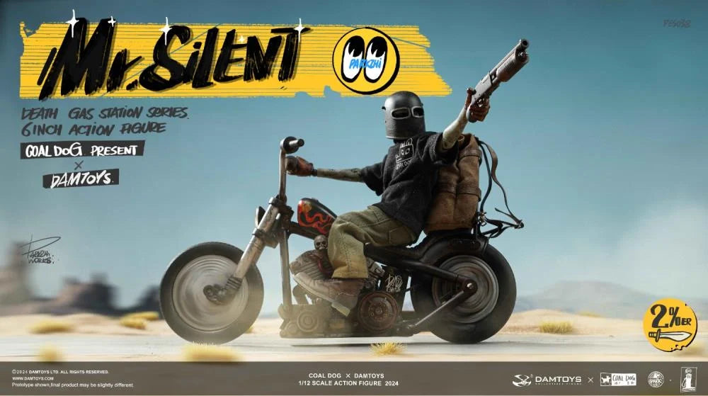 (Pre-Order) Death Gas Station Mr. Silent (Deluxe Edition) 1/12 Scale Action Figure with Motorcycle