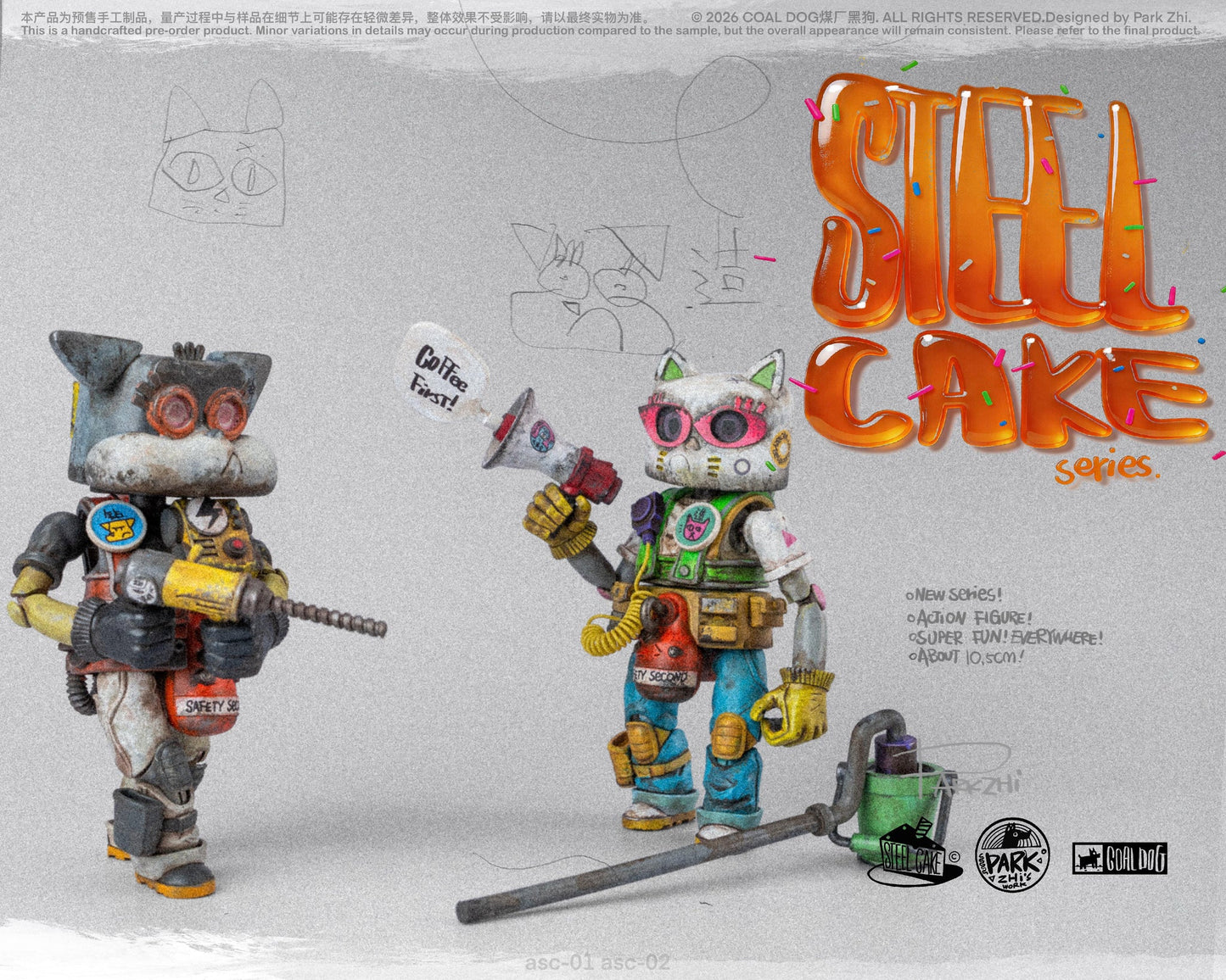 (Pre-Order) Coal Dog Steel Cake Roo and Bow two figures pack action figure ASC01