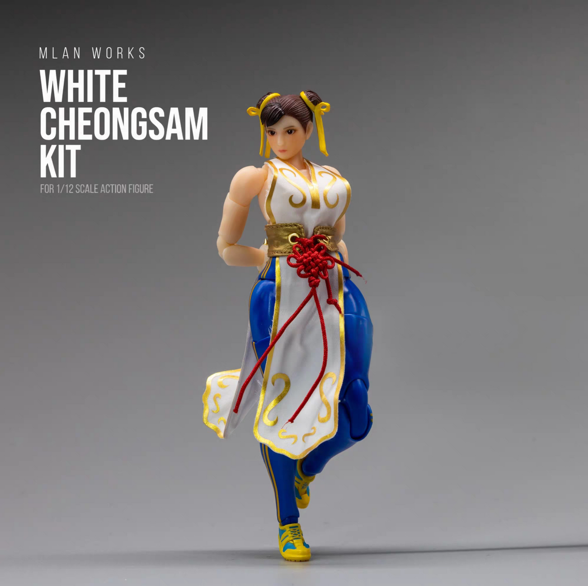 Custom 1/12 Clothing for Whale Studio Fighting Girl Chun Li