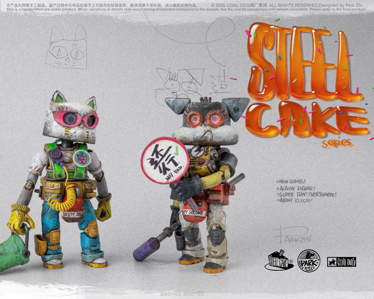 (Pre-Order) Coal Dog Steel Cake Roo and Bow two figures pack action figure ASC01