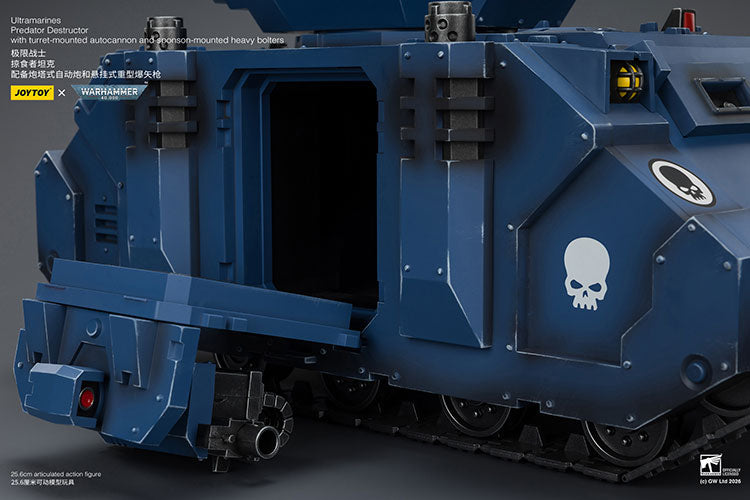 (Pre-Order) Warhammer 40k Ultramarines Predator Destructor with turret-mounted autocannon and sponson-mounted heavy bolters
