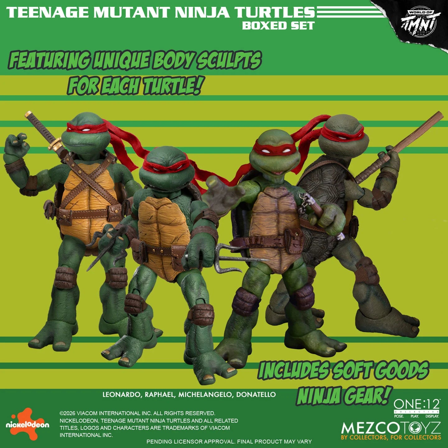 (Pre-Order) Mezco One:12 Collective Teenage Mutant Ninja Turtles (Comics) Deluxe Boxed Set