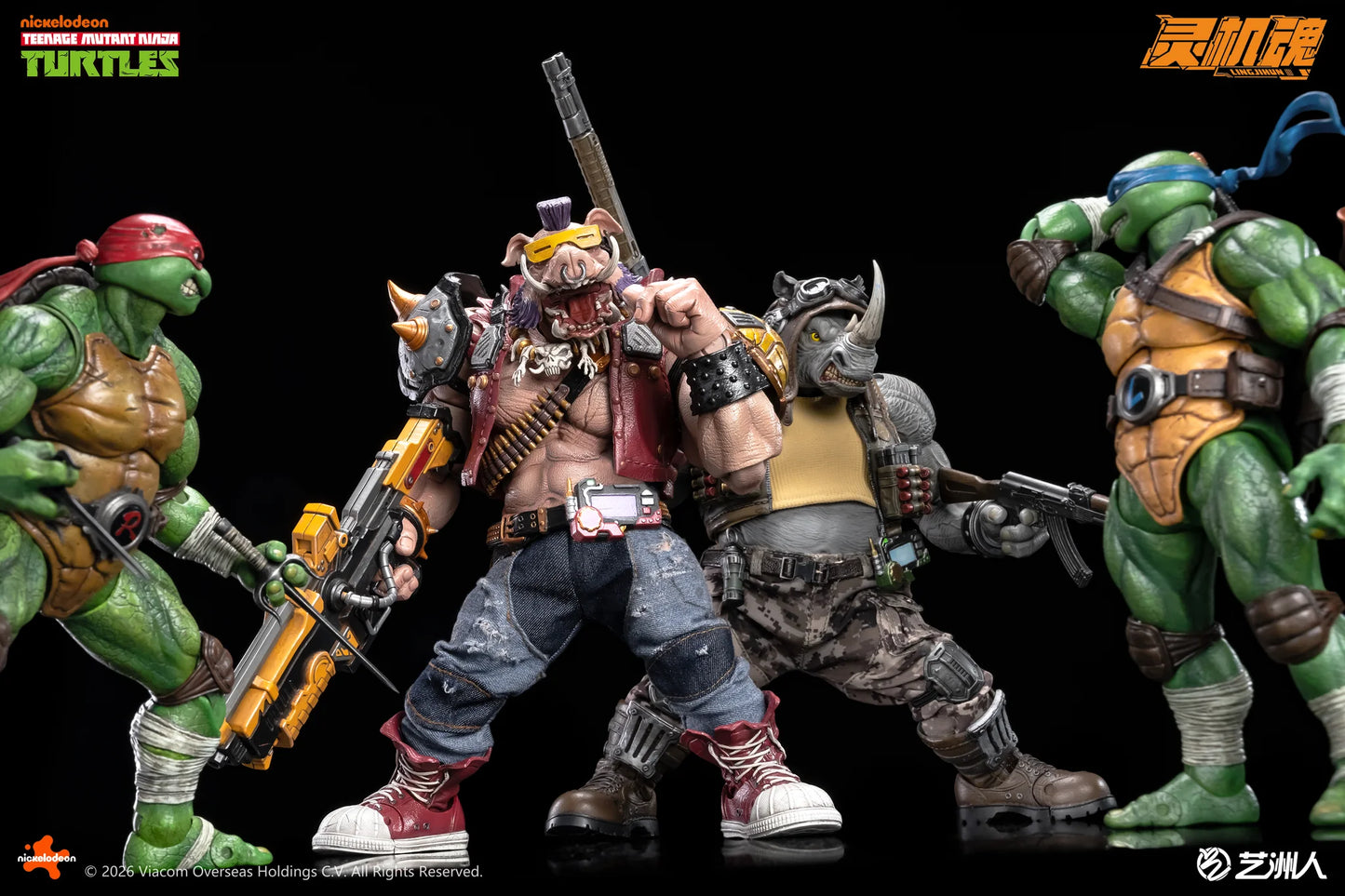 (Pre-Order) Lingjihun Official Licensed TMNT 1/12 Rocksteady