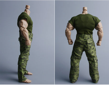 Custom 1/12 Clothing Accessories Military Uniform for 1/12 Scale Strong Body