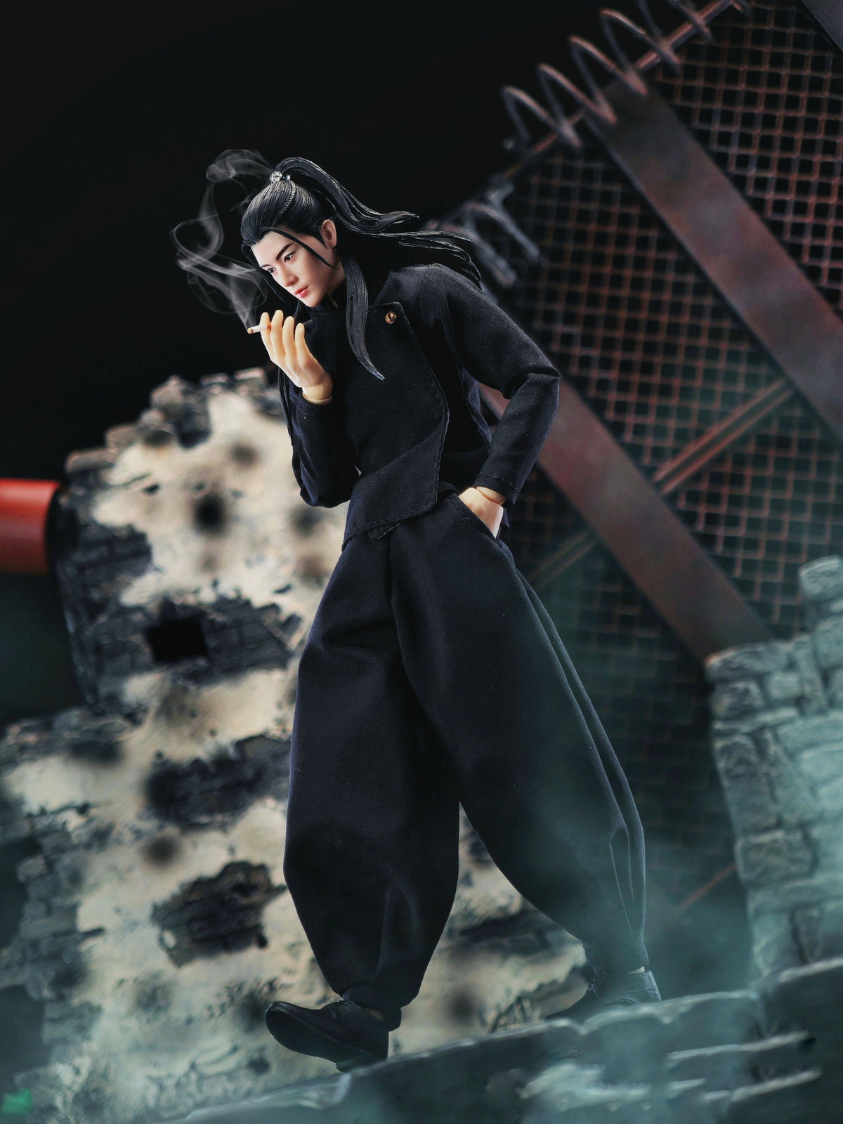 Custom 1/12 Jujutsu High Uniform Clothing for Jujutsu Kaisen Suguru Geto (Romankey / VToys Body)