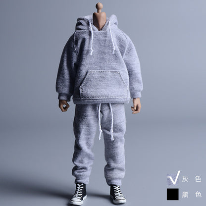 Hoodies and Pants Pure Colour for 1/12 6 inch figure