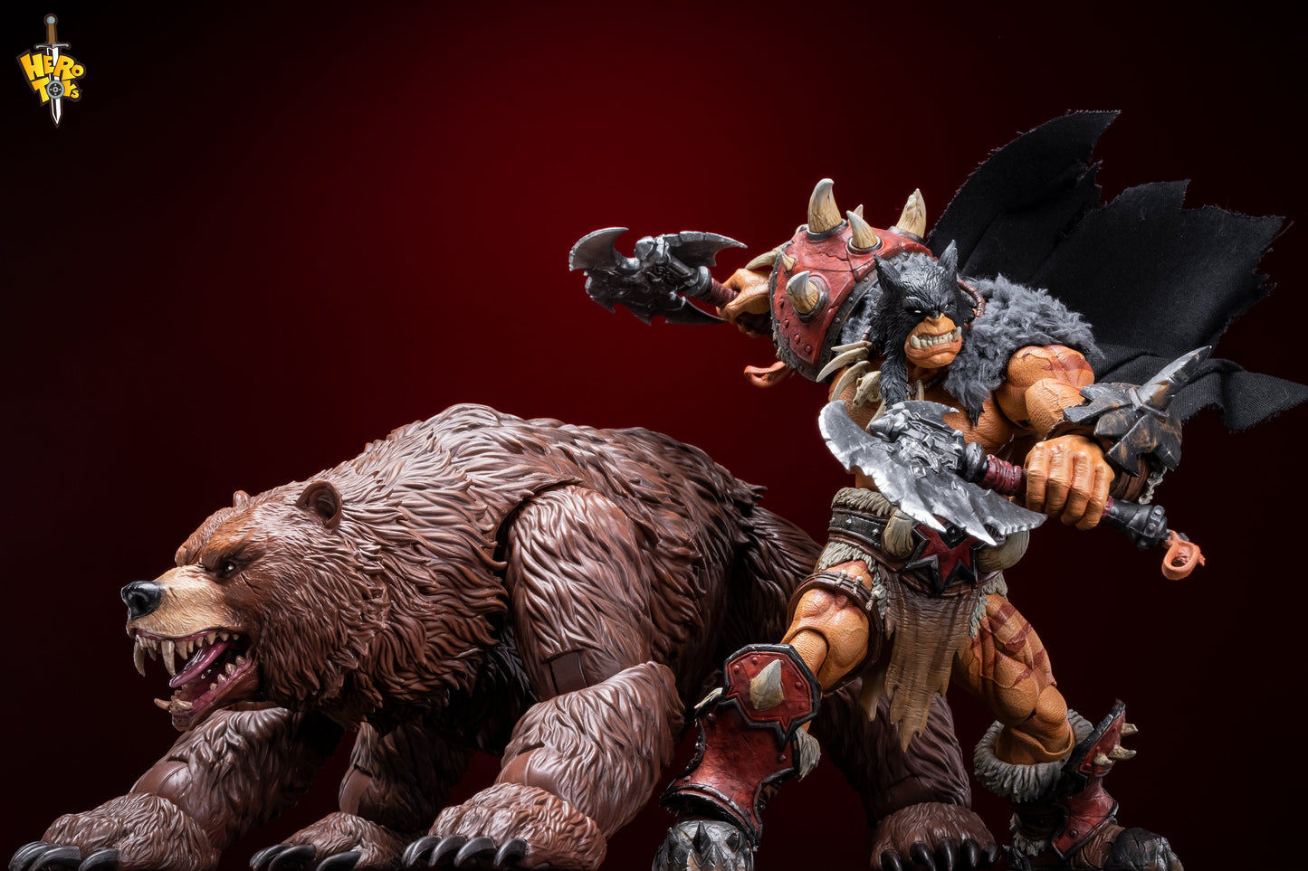 (Pre-Order) Hero Toys 1/10 Tribal Hunter Orc tracker and war bear action figure