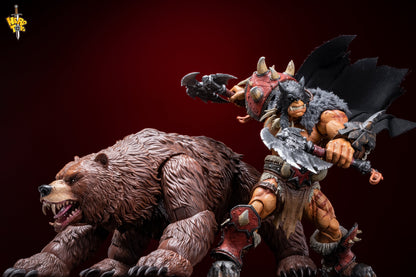 (Pre-Order) Hero Toys 1/10 Tribal Hunter Orc tracker and war bear action figure