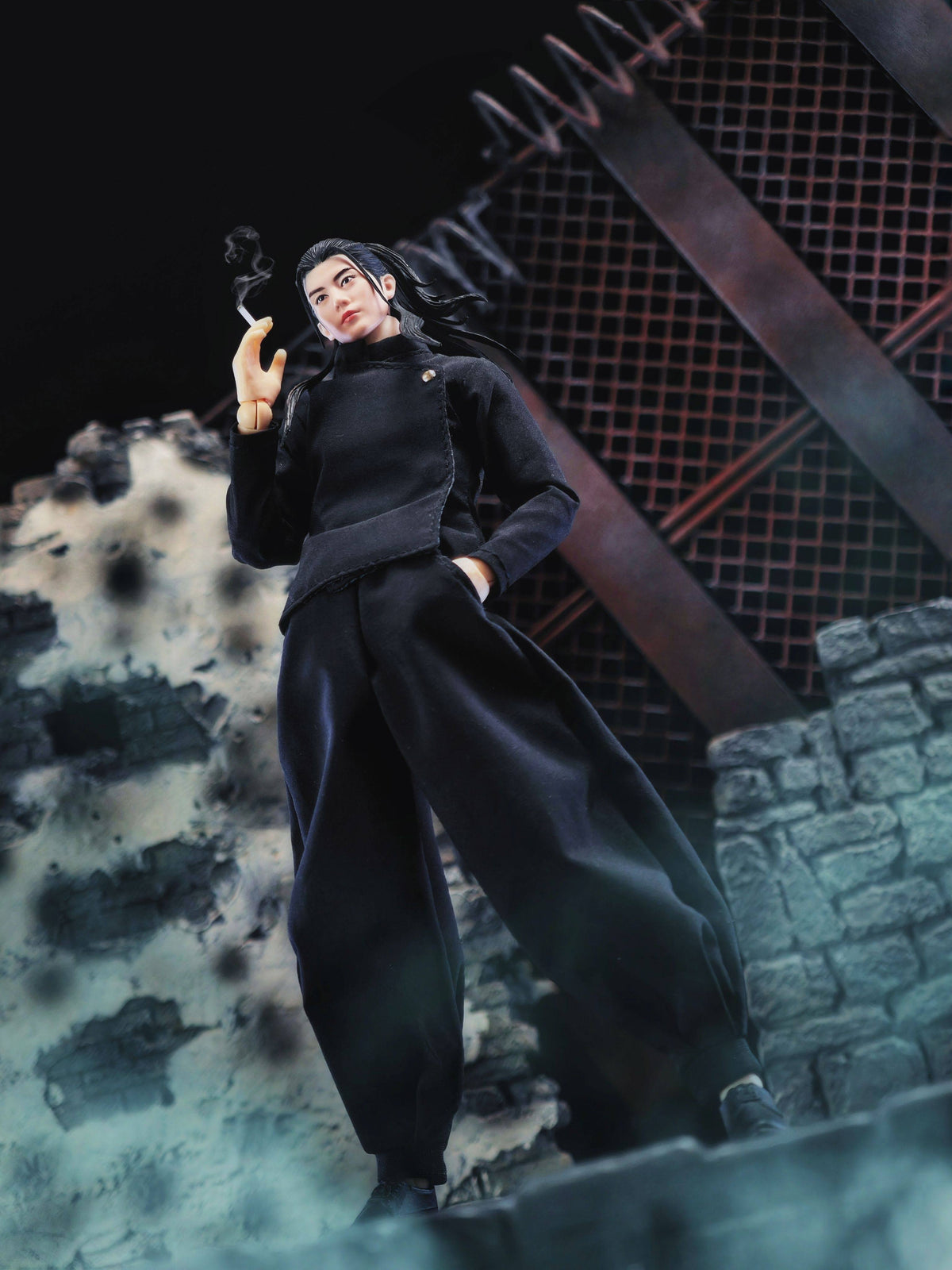 Custom 1/12 Jujutsu High Uniform Clothing for Jujutsu Kaisen Suguru Geto (Romankey / VToys Body)