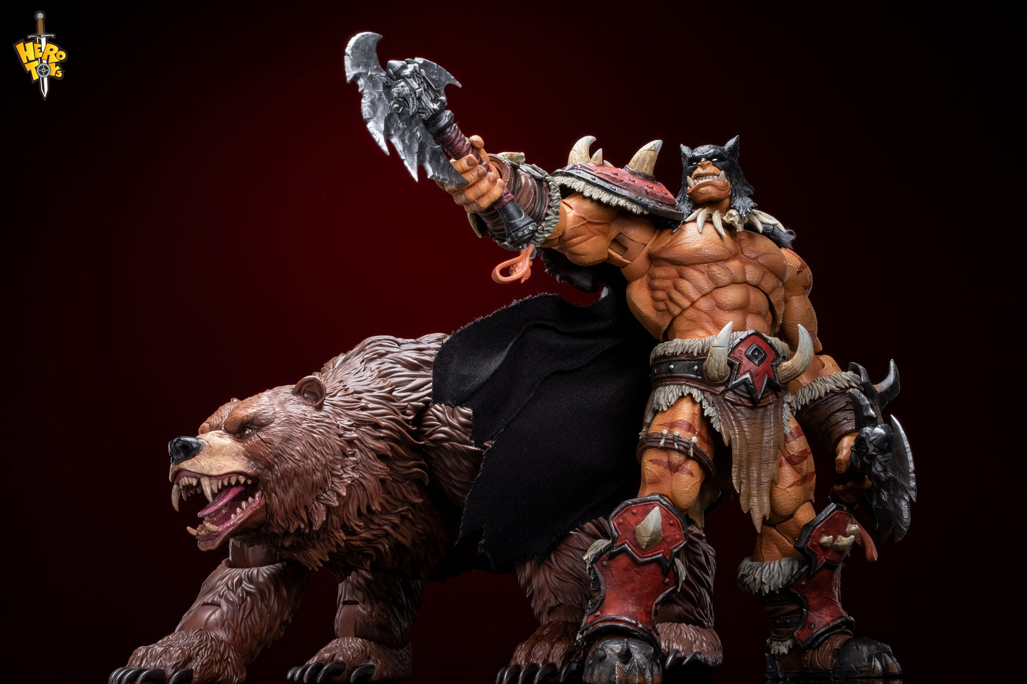 (Pre-Order) Hero Toys 1/10 Tribal Hunter Orc tracker and war bear action figure