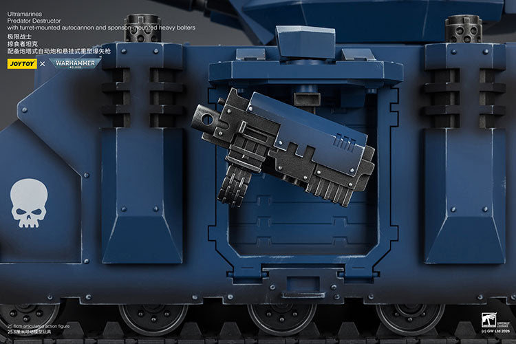 (Pre-Order) Warhammer 40k Ultramarines Predator Destructor with turret-mounted autocannon and sponson-mounted heavy bolters