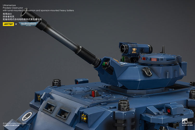 (Pre-Order) Warhammer 40k Ultramarines Predator Destructor with turret-mounted autocannon and sponson-mounted heavy bolters