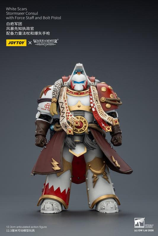 (Pre-Order) Warhammer 40k White Scars Stormseer Consul with Force Staff and Bolt Pistol